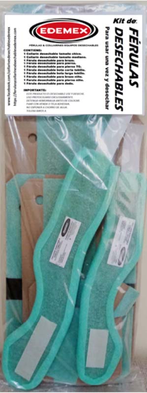collarín, férulas y collarines desechables